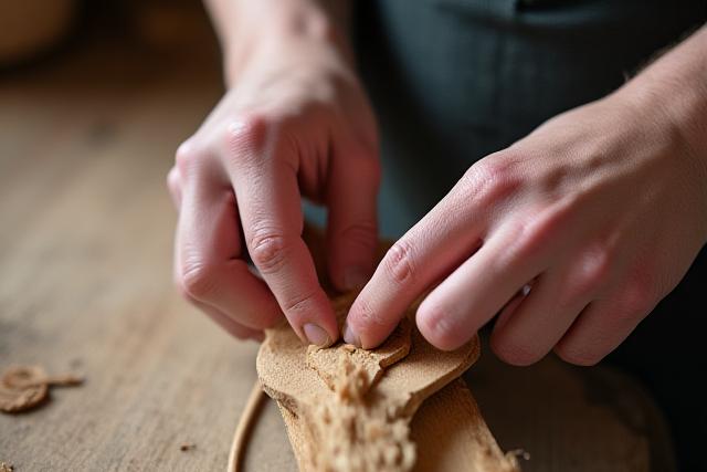 Hantverkare arbetar med hållbart trä